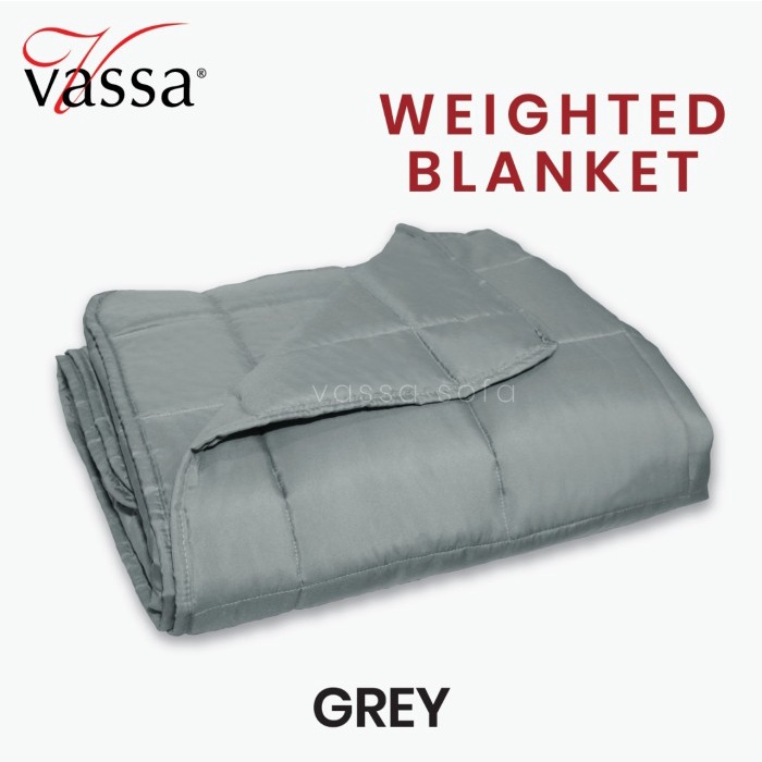 Selimut Dewasa bed cover tipis / selimut tebal / weighted blanket - GREY(V3E1) IMPORT PREMIUM Selimu