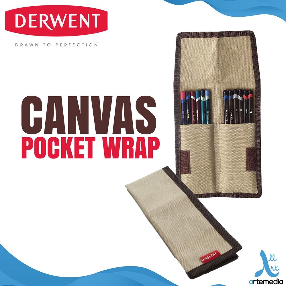 

Tempat Pensil Warna Derwent Canvas Pocket Wrap Tas Alat Tulis