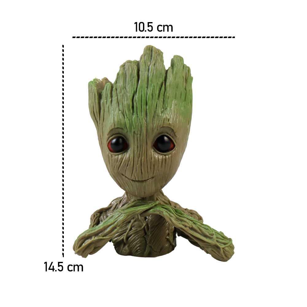 Groot Action Figure Marvel Half Body Pot Tanaman - TKR14 - Brown