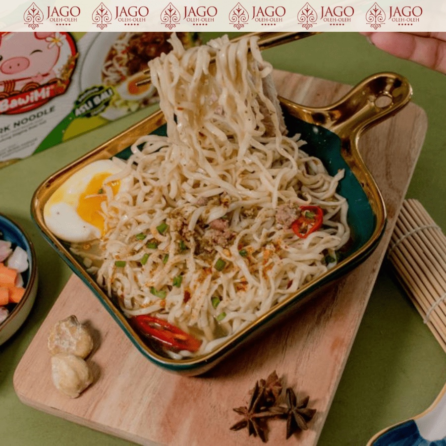 Mie Babi Instan - Goreng &amp; Kuah cap BawiMi oleh-oleh asli dari Bali