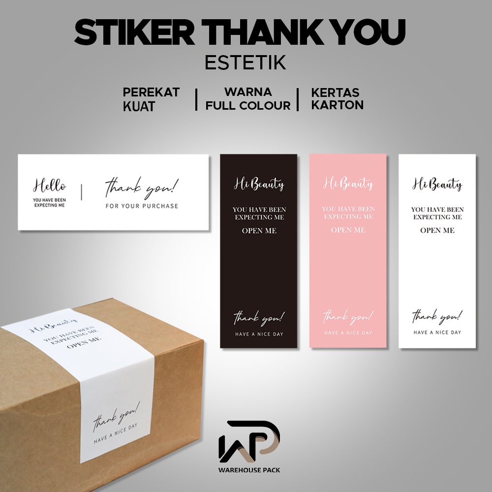 

Stiker Segel Thank You | Stiker Segel Box Packaging Aesthetic | Stiker Segel Kemasan Hampers Box | Seal Tag