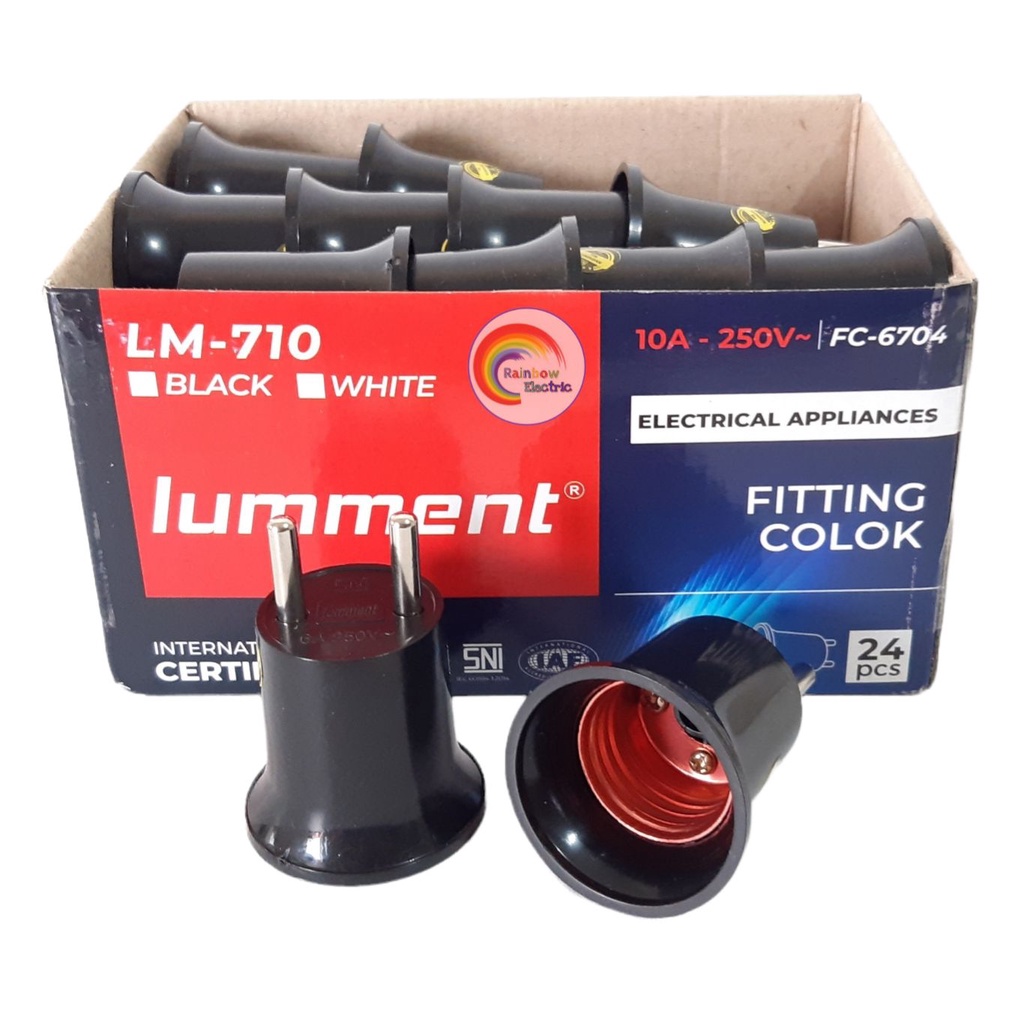 Paket 12 Pcs Fitting Lampu Colok E27