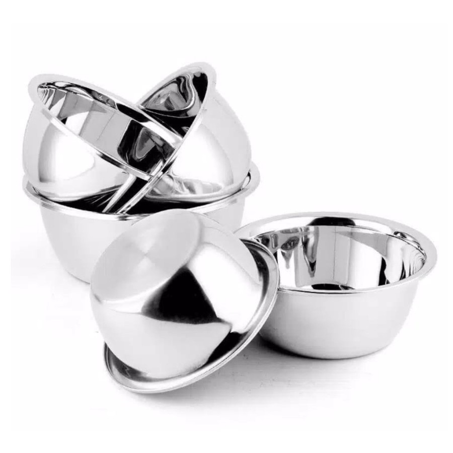 BASKOM MULTIFUNGSI STAINLESS STEEL 14 / 16 / 18 / 22 CM - MIXING BOWL -  BASKOM TEBAL SERBAGUNA MURAH