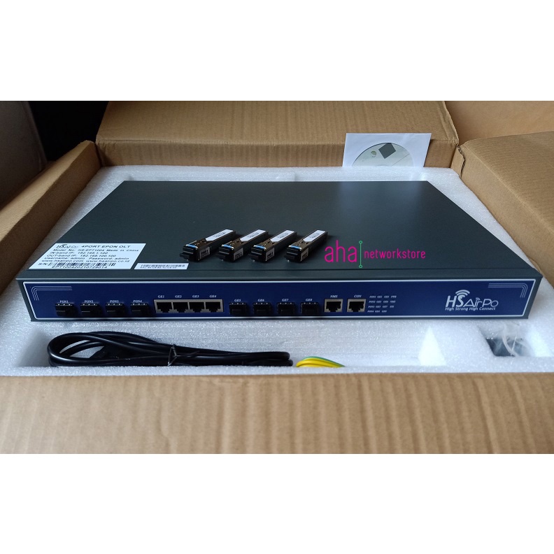 OLT 4PON HSairPo EPT1004 L3 EPON OLT HSairPo EPT1004 with 4SFP PX20+++