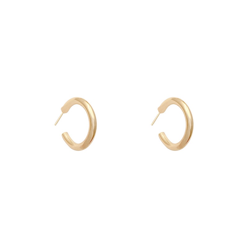 Metal C-shaped Circle Hoop Earring Women 2021 New Anting Hoop Korea (Takota 061)