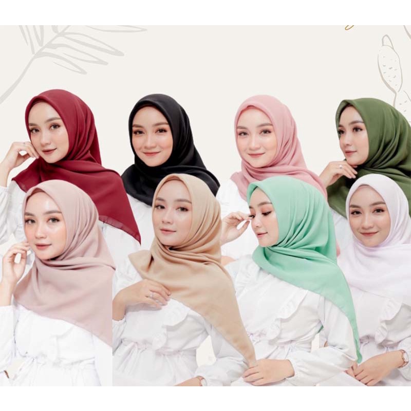 HIJAB BELLA SQUARE SEGIEMPAT / JILBAB BELLA SQUARE MURAH /PASHMINA PLISKET MERCY.