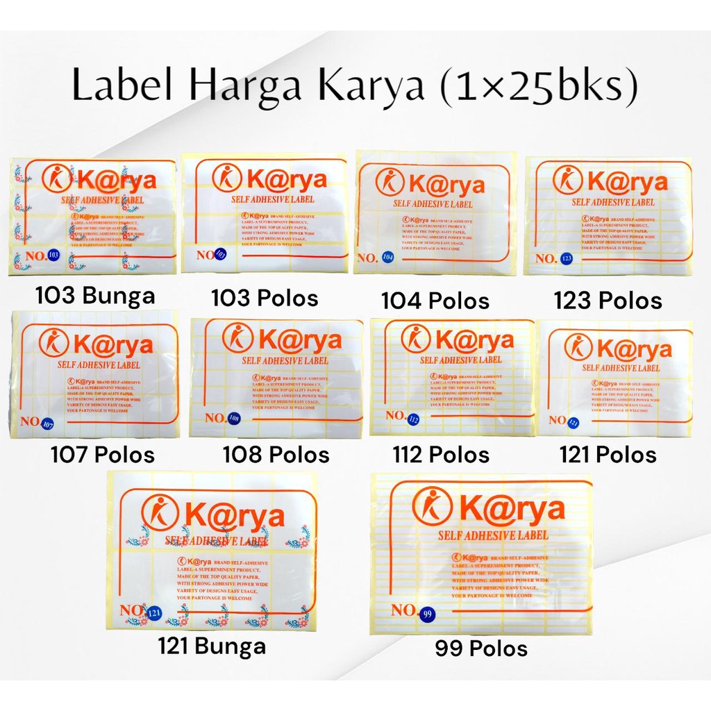 

Label Harga Karya / Stiker Nama Undangan / Tip ex tempel