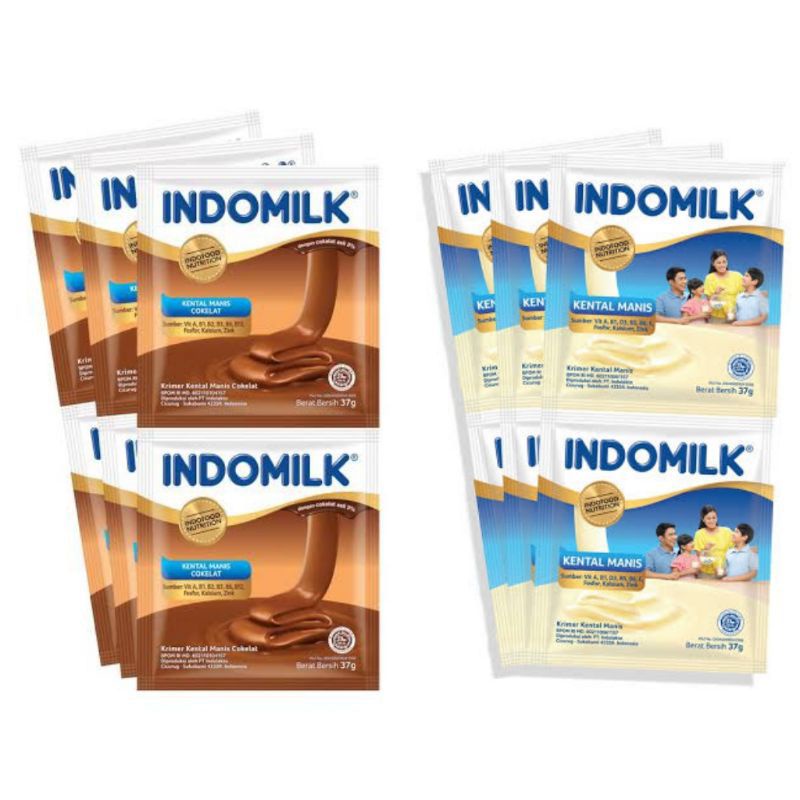 

TERMURAH! Indomilk Susu Kental Manis Sachet - Rasa Cokelat dan Vanilla