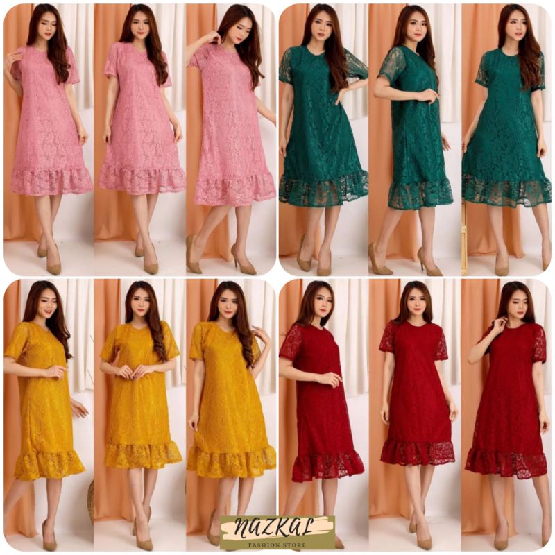 DRESS DUYUNG dress brokat rempel/ duyung/dress party