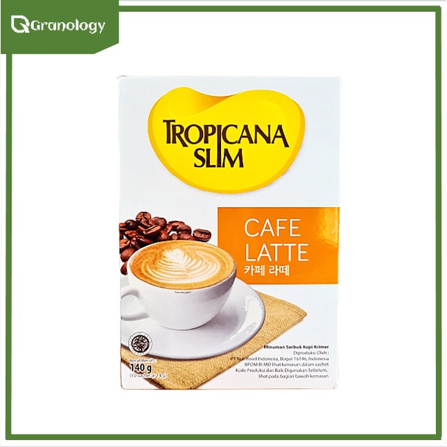 Tropicana Slim Cafe Latte Sugar Free Kopi Krimer 1 Box isi 10 Sachet