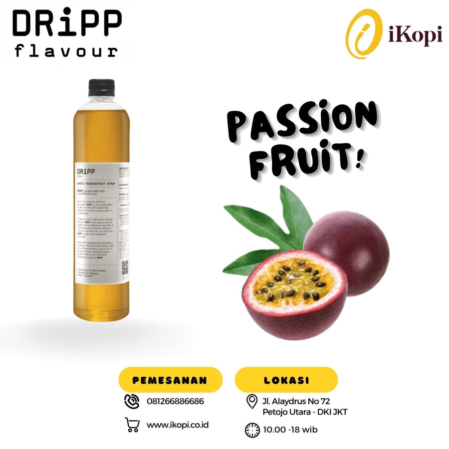 

Dripp Flavour Premium Syrup Rasa Passion Fruit