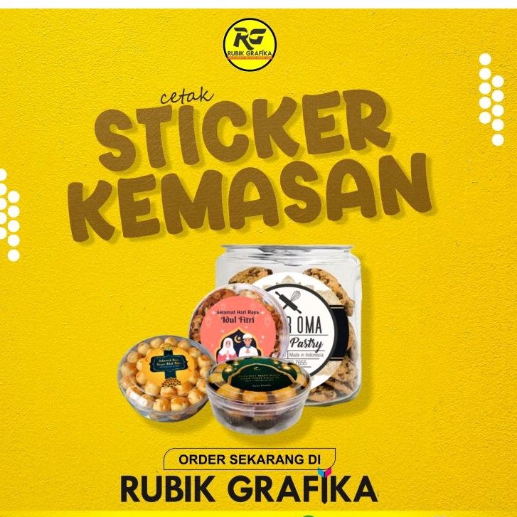 

CETAK STIKER CHROMO + CUT / LABEL PRODUK MAKANAN