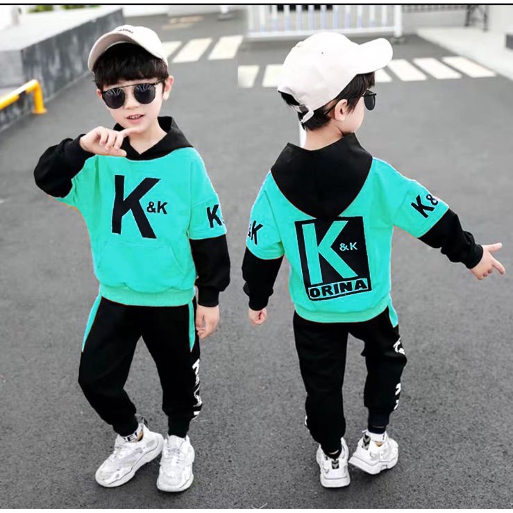 Mokokomo Stelan Anak Laki Laki Knk Kids Panjang - Pakaian Anak Laki-Laki - Baju Anak