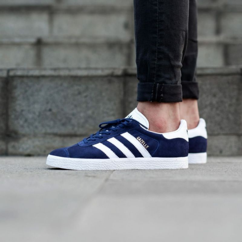 Sepatu Casual Adidas Gazelle Navy White Original OEM BNWB Sepatu Pria Sneakers Pria Sepatu Casual Pr