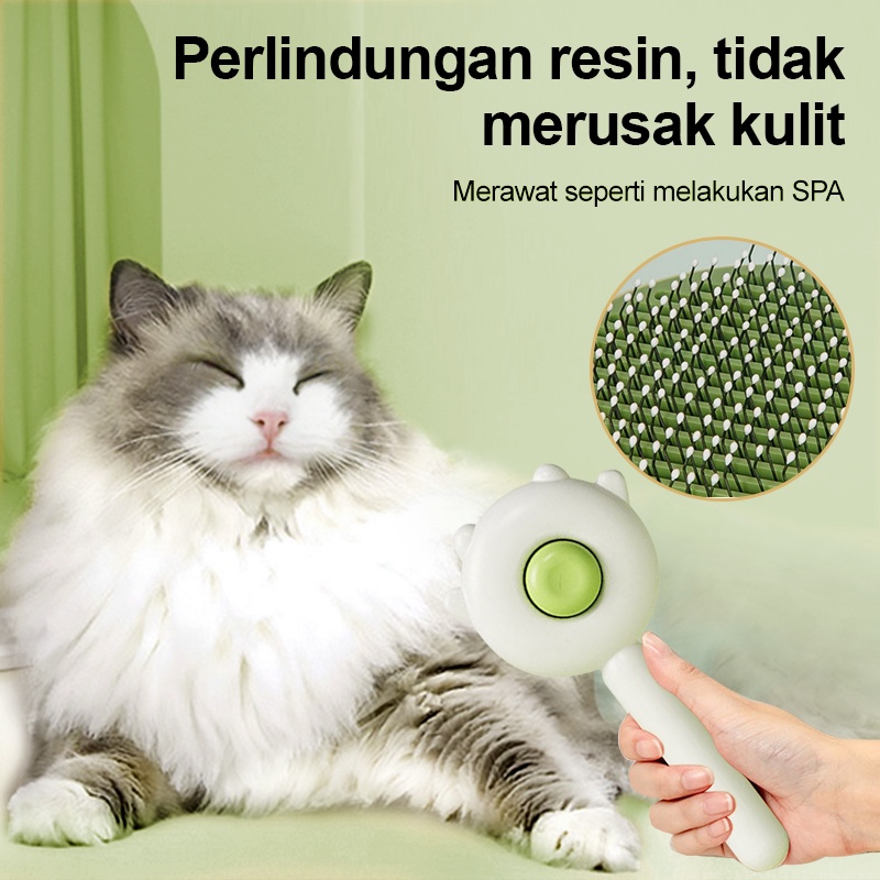 AmazeFan sisir kucing bulu rontok sisir bulu anjing Pet Grooming Brush Lembut dan nyaman sikat bulu kucing Sisir pijat kucing dan anjing Sisir Hewan Peliharaan Depilasi instan scratcher kucing Kulit sensitif &amp; Saat mencukur &amp; membuat gaya