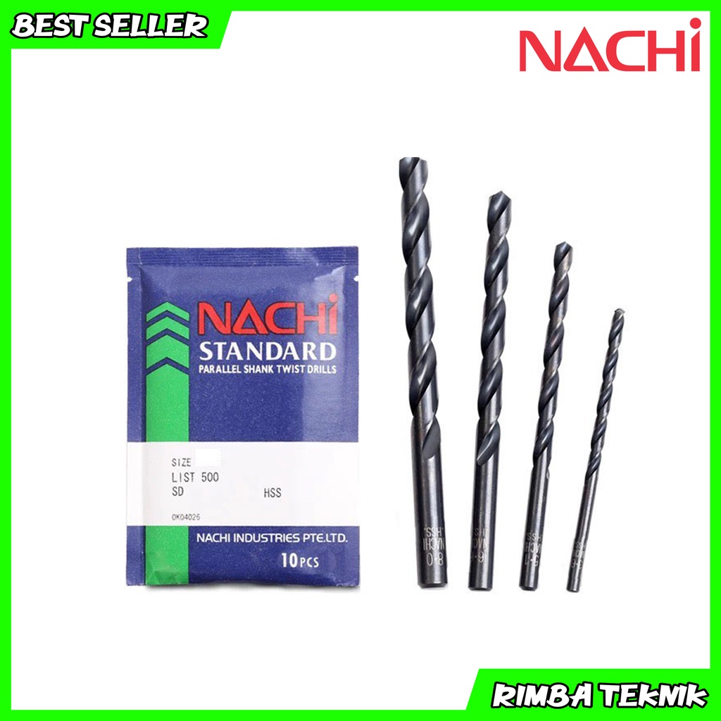 Mata Bor Besi NACHI Eceran ukuran 2mm 3mm 4mm 5mm 6mm 7mm 8mm 9mm 10mm twist drill hss Original Promo Murah