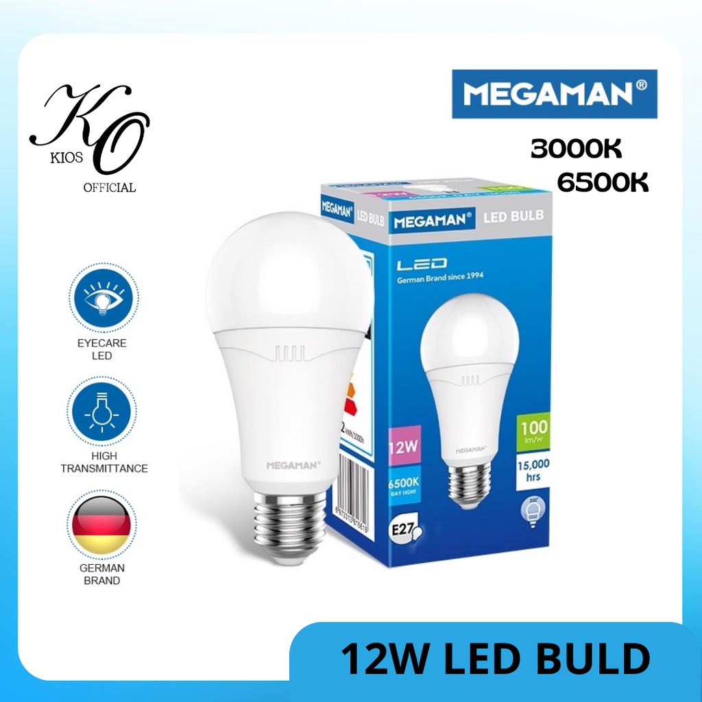 Megaman Lampu Bohlam LED YTA60Z2 12W 3000K / 6500K