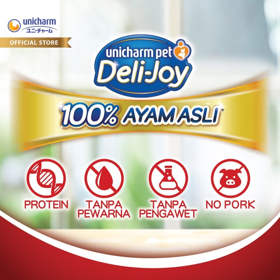 Deli-Joy Snack Kucing Basah 14g - Jelly Rasa Ayam