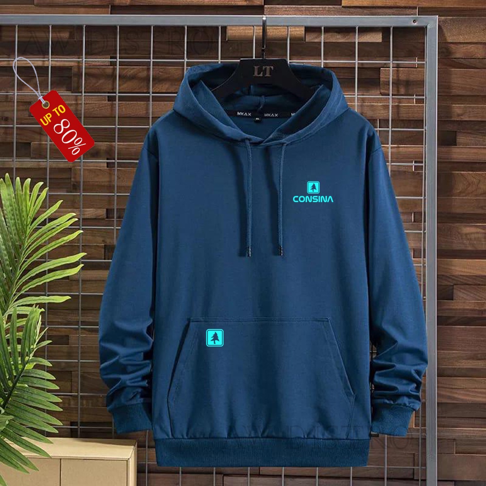 COD Promo Termurah Sweater Hoodie Modern A.B CSN Text Sky Blue Premium Quality