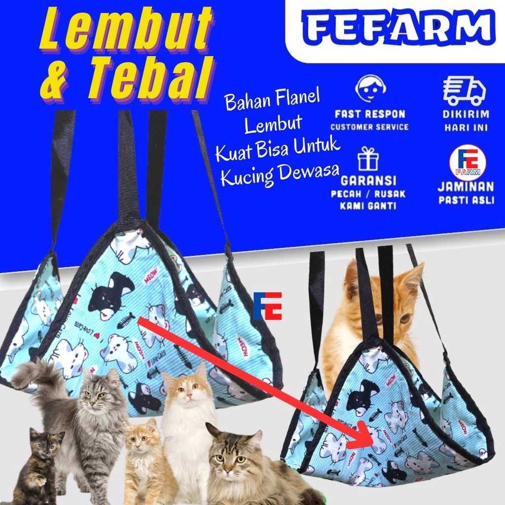 HAMMOCK KUCING TEMPAT KUCING TEMPAT TIDUR GANTUNG KUCING AYUNAN CAT TOY CAT TOYS FEFARM