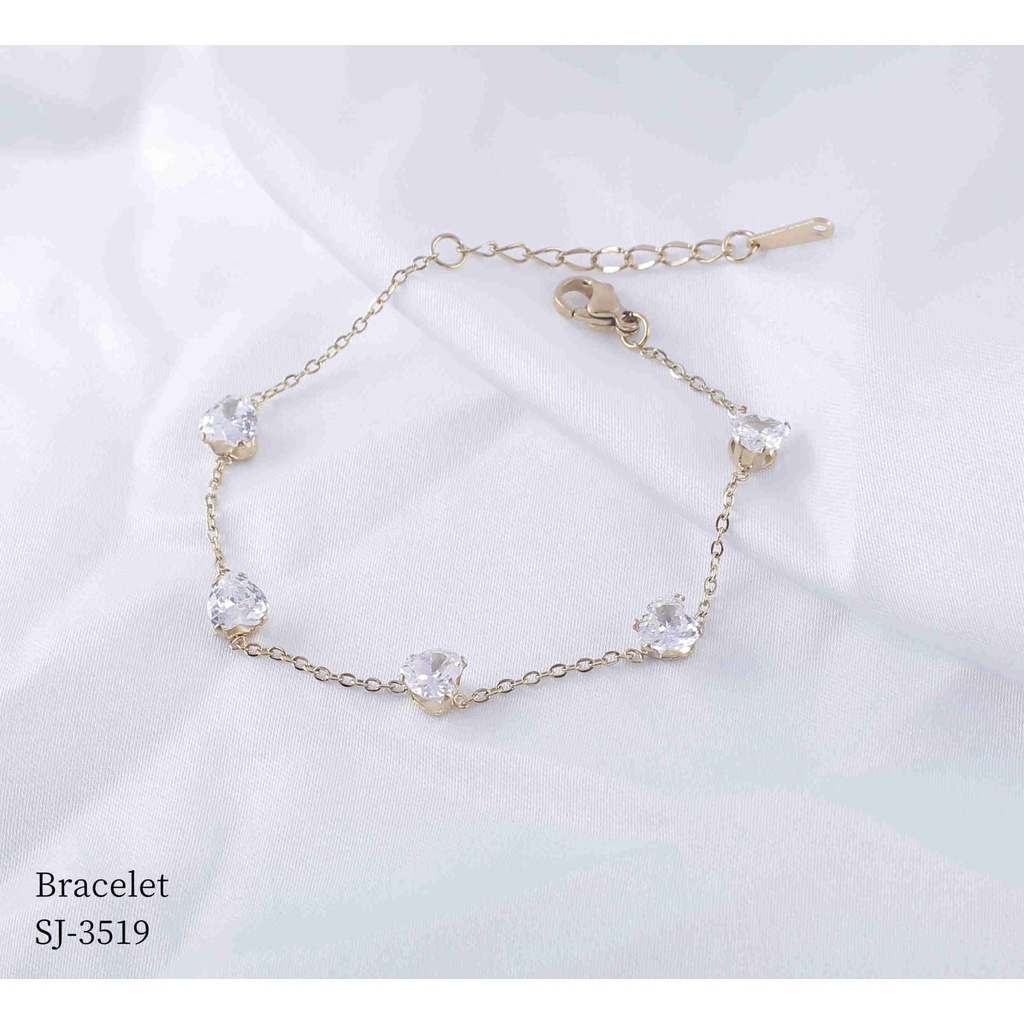 Gelang Tangan/Gelang Kaki Titanium Permata Cantik Perhiasan Jewelry 3519/0162