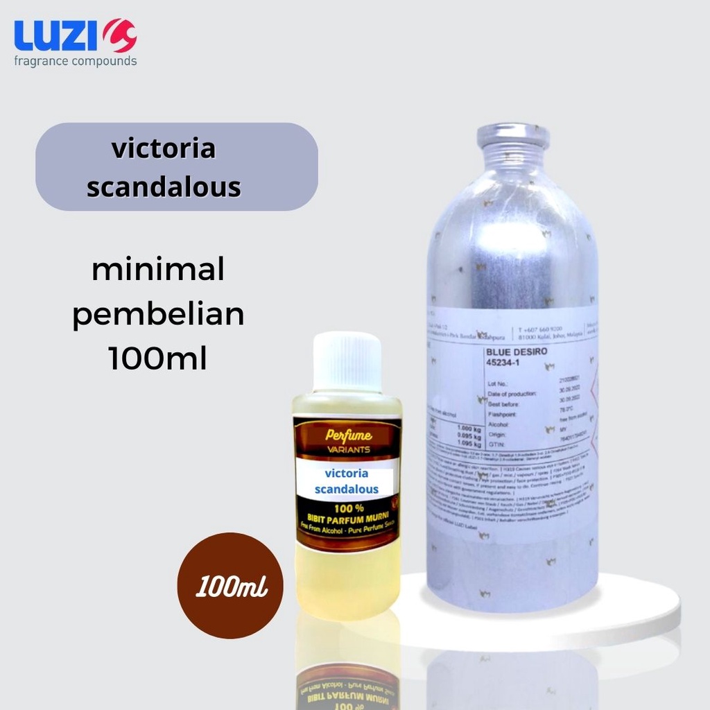 Bibit Parfum Murni VICTORIA SCANDALOUS // LUZI // 100ML || scandal || parfum victoria secret