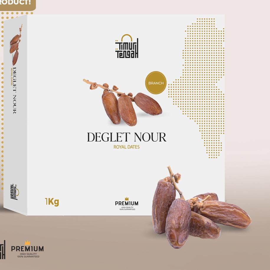 

➸ Kurma Tunisia Tangkai 1kg Timur Tengah Premium Deglet Noor Branch ✥