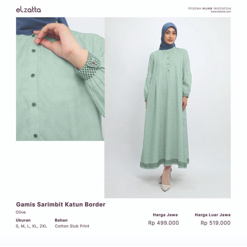 sarimbit katun border elzatta sarimbit elzatta