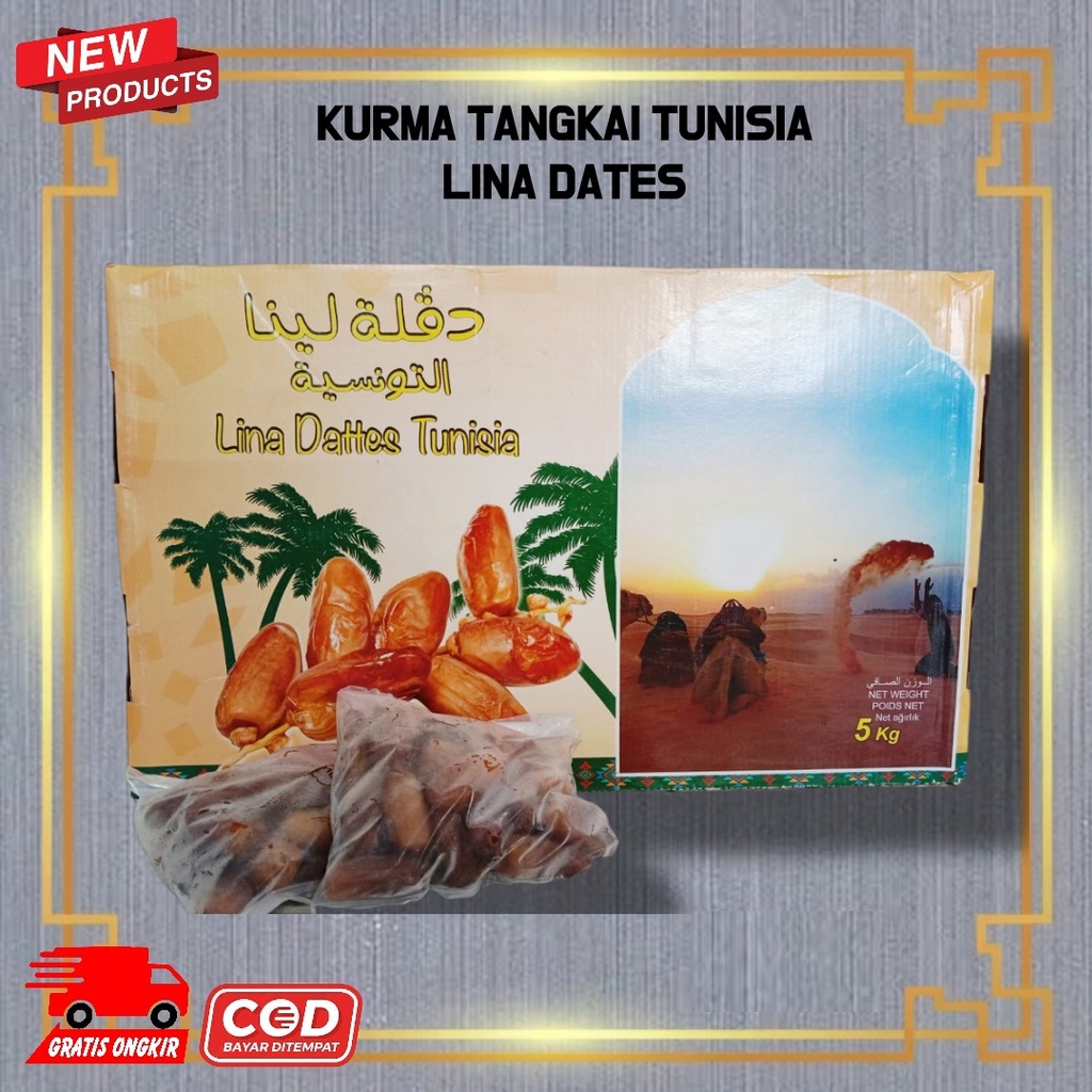 Kurma Lina Dates Tunisia 5 KG - Lina Dates - Tunisia Tangkai 5kg