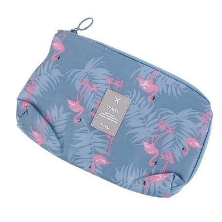 Travel Pouch USB Kabel Motif Flamingo