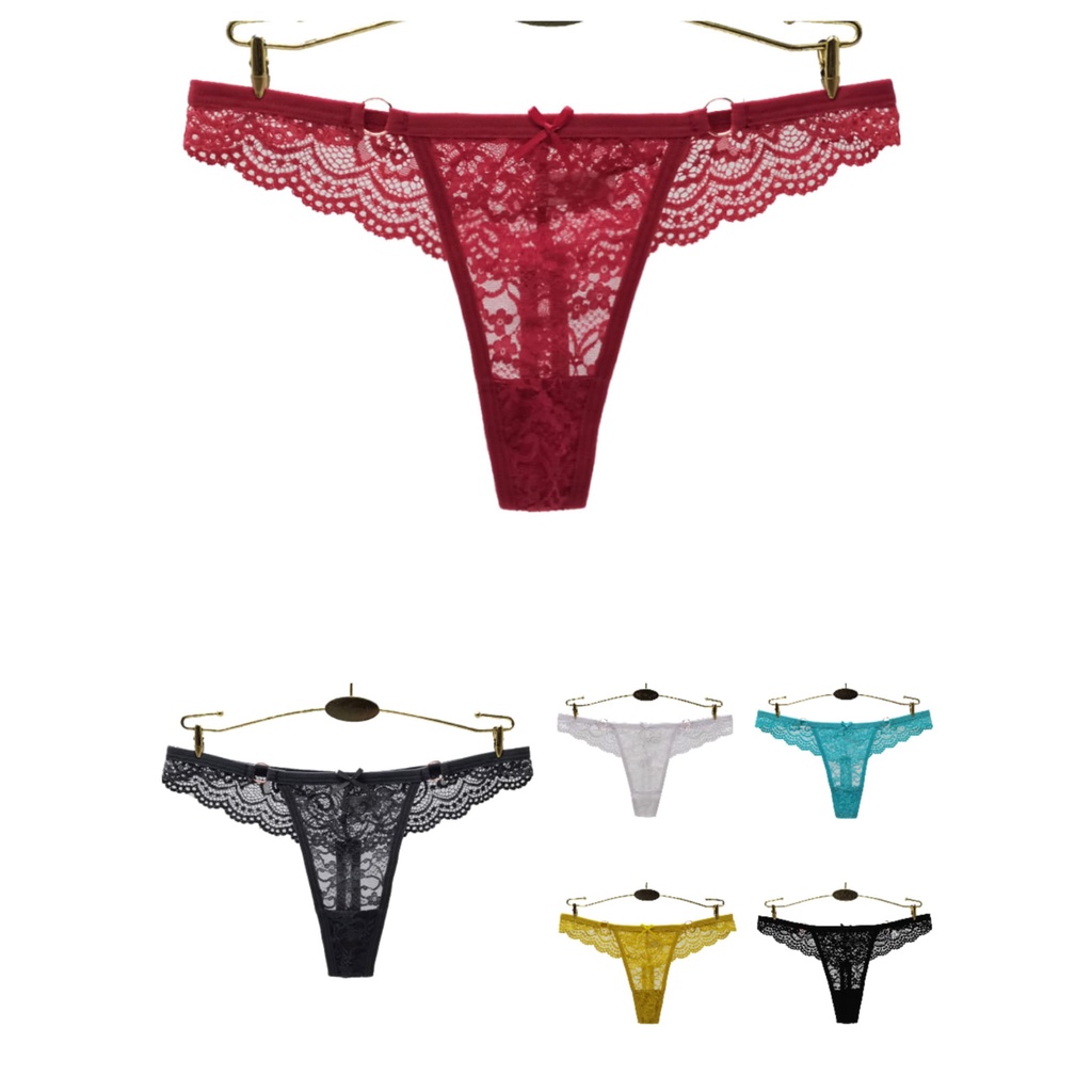 GS 87471 FS2 - CELANA G STRING THONG LACE TRANSPARANT