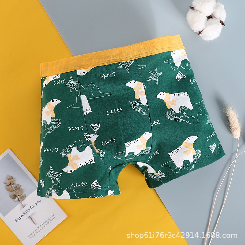 GO!BX1072 Boxer Anak laki-laki Celana dalam CD katun Motif Kartun Lucu