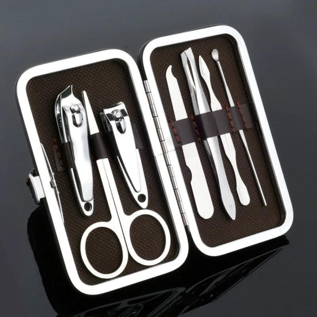 Peralatan Manicure Pedicure Set 7in1 Mini Stainless Stell / Gunting Kuku Set / Pembersih Kuku Makassar