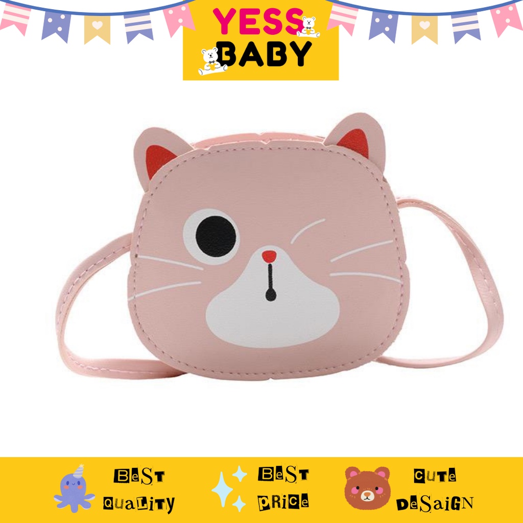 YESSBABY CATHY PINK Tas anak Small and cute cartoon pattern single shoulder/children's leisure bag