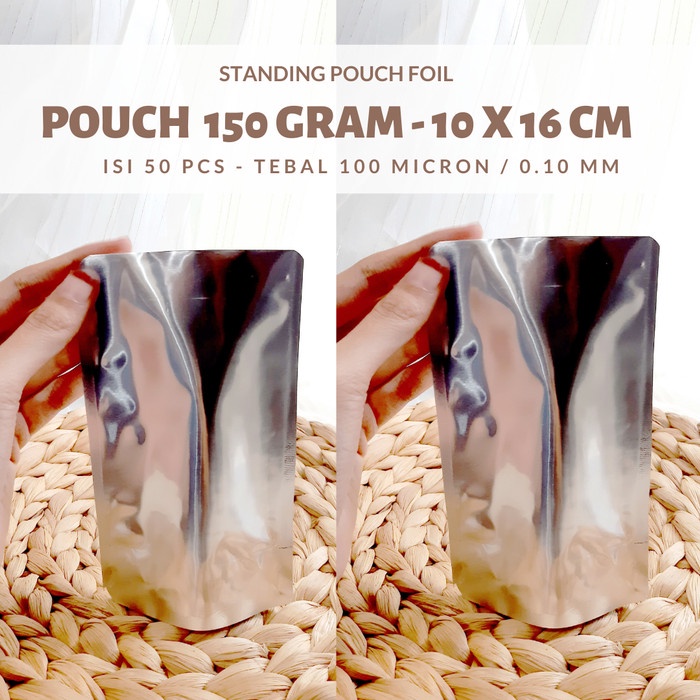 ~@~@~@~@] Aluminium Foil Standing Pouch Alumunium Foil 9X15 CM - 100GR