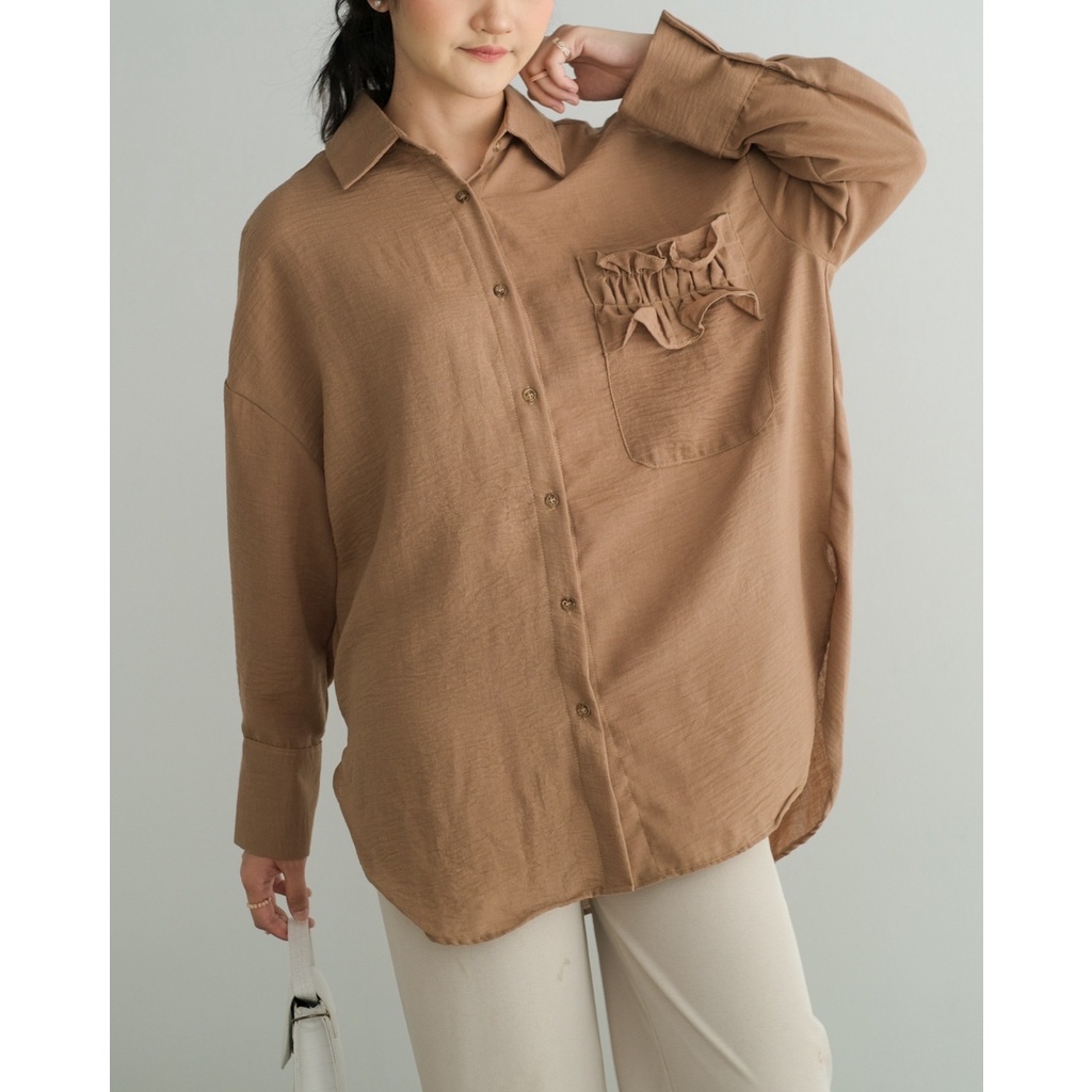 Myrubylicious NASTA SHIRT KODE G315 | SHIRT | KEMEJA WANITA | KEMEJA LENGAN PANJANG | KEMEJA OVERSIZED