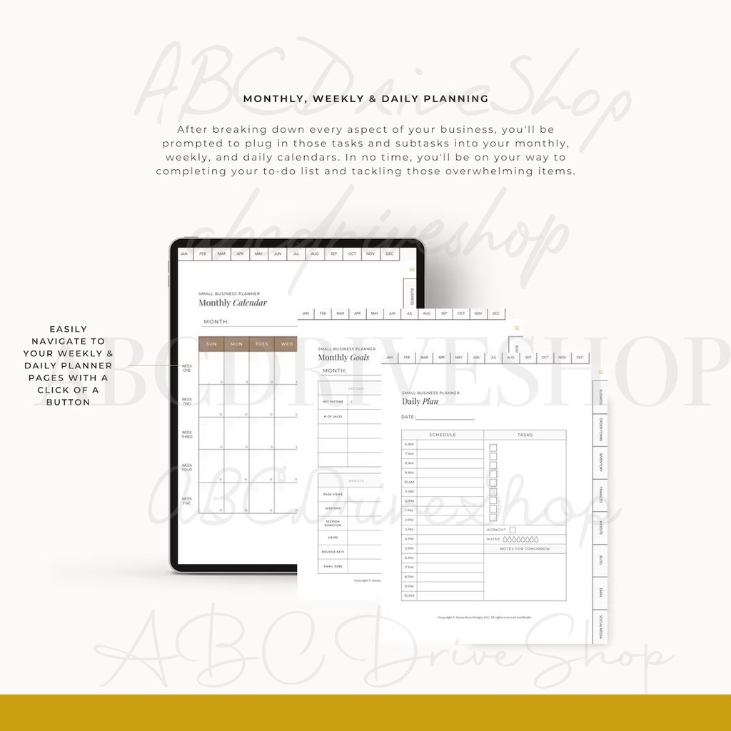 Digital Planner &amp; Journal - Ultimate Bussiness &amp; Social Media Planner