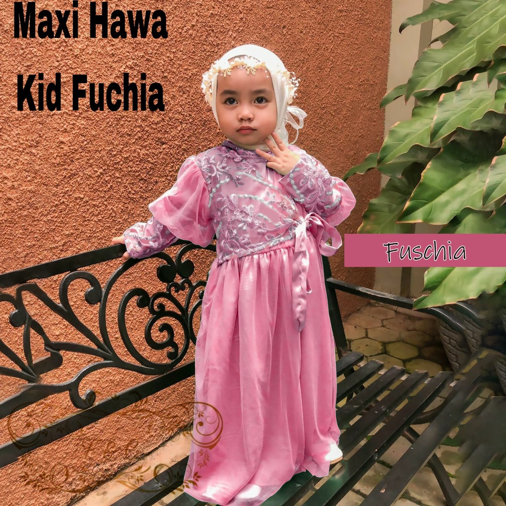 GAMIS LEBARAN ANAK / BAJU GAMIS ANAK PEREMPUAN / GAMIS HAWA