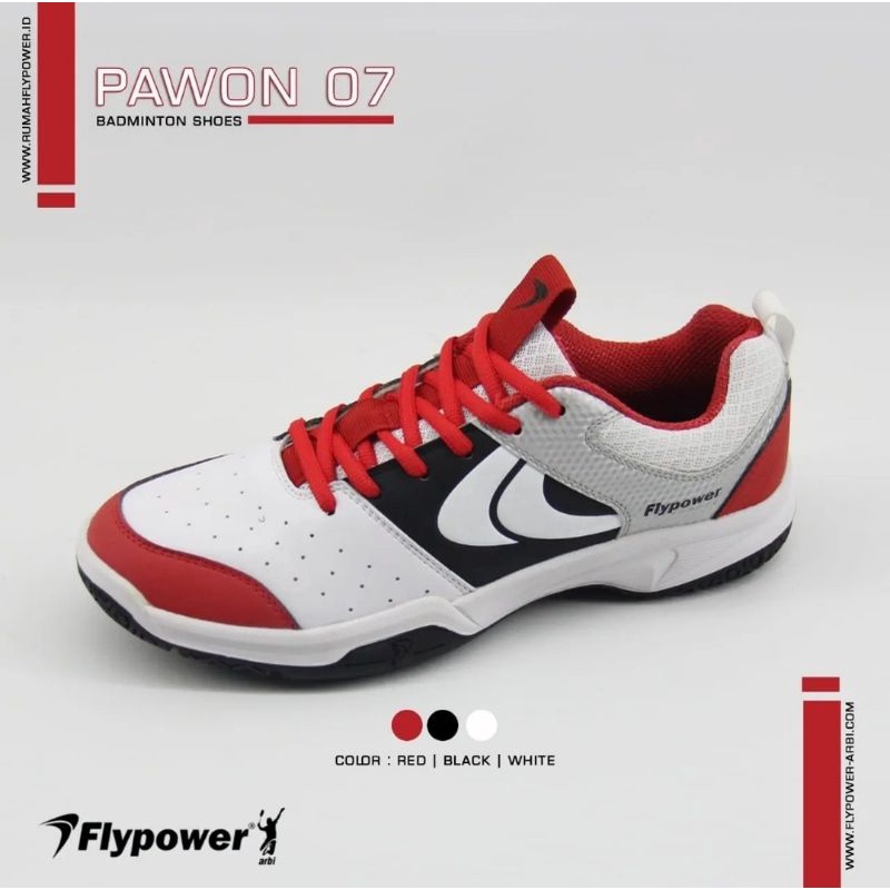 Sepatu badminton flypower pawon 7 red
