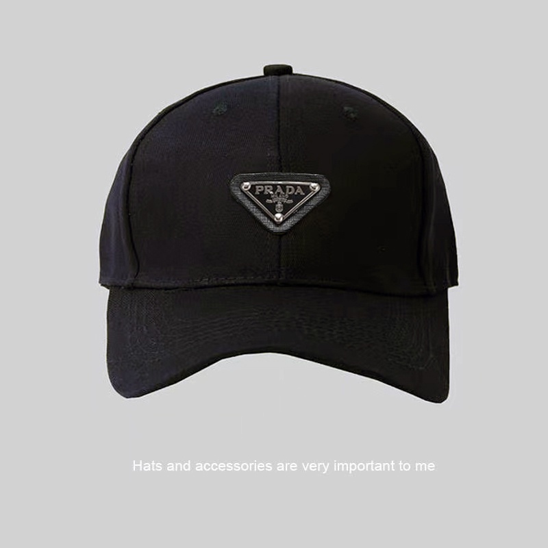 TOPI bisbol Prada stok tersedia golf katun uniseks versi Korea wanita musim panas tabir surya mode l