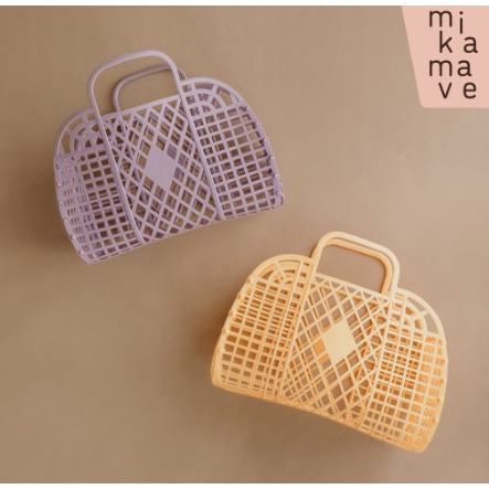 MIKAMAVE Silicone Retro Jelly Bag Tas Keranjang