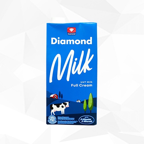 Diamond Susu UHT Full Cream 1000ml x 12 pcs ( 1 DUS ) - ED JUN 2024