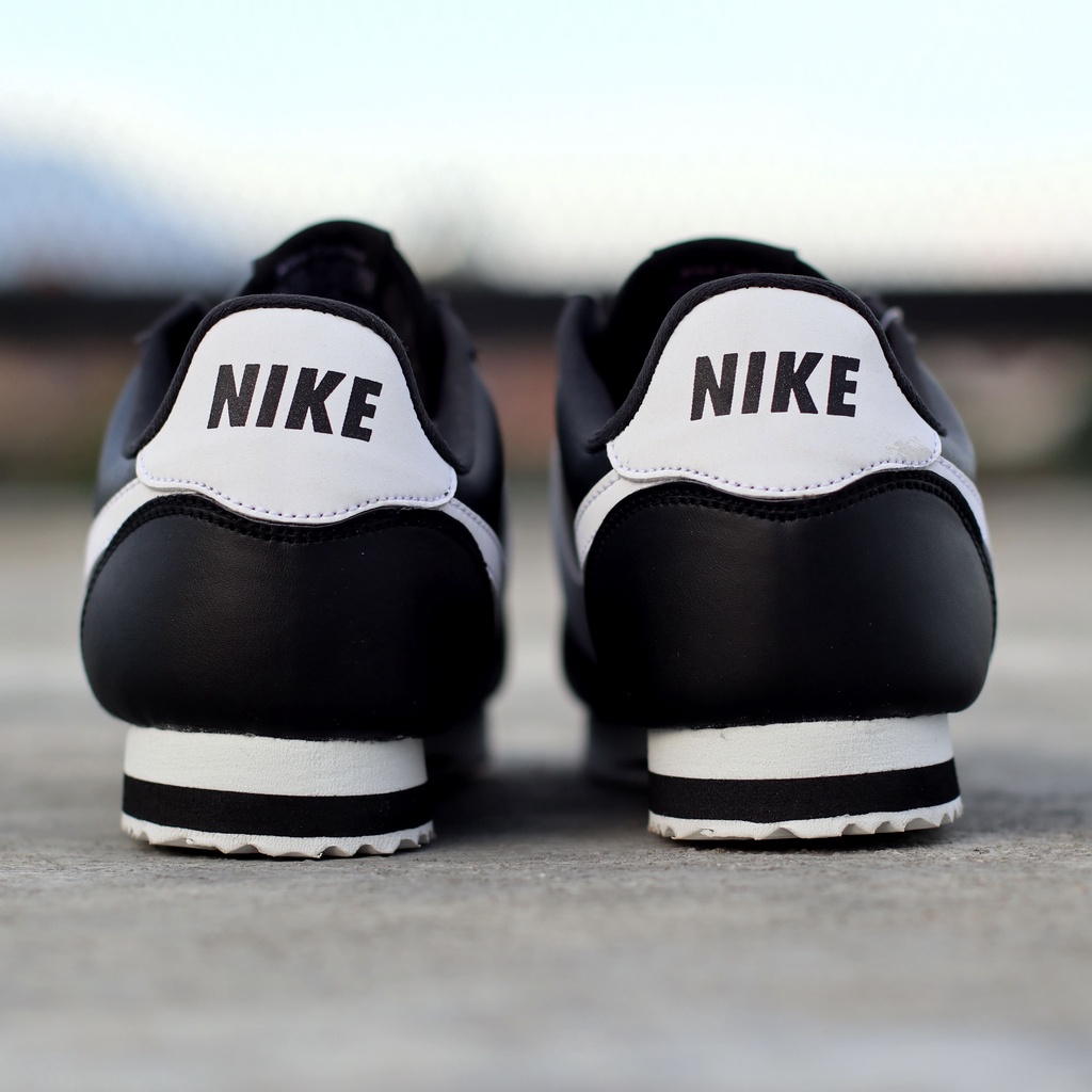 SEPATU COUPLE TERMUARAH NK CORTEZ BLACK WHITE