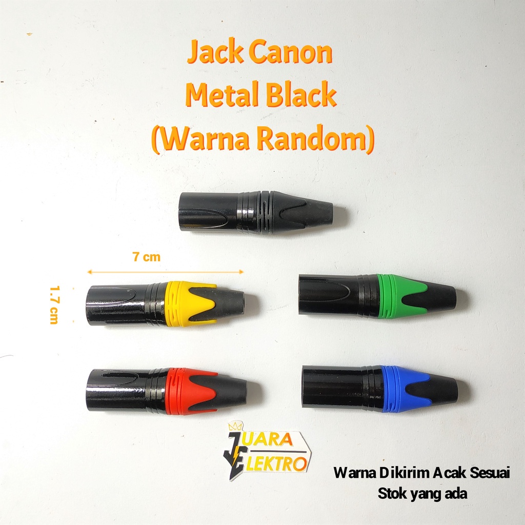 Jack Canon Metal Black (Warna Random) | Jack Canon Besi Hitam Warna Tergantung Stok