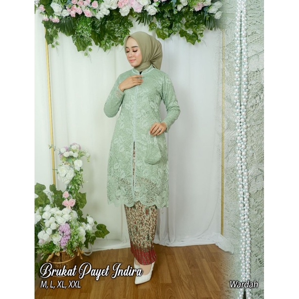 Permata Olshop / Kebaya Tunik Brukat Payet Indira / Kebaya Tunik Busui Brukat / Kebaya Modern / Kebaya Pesta / Kebaya Kondangan