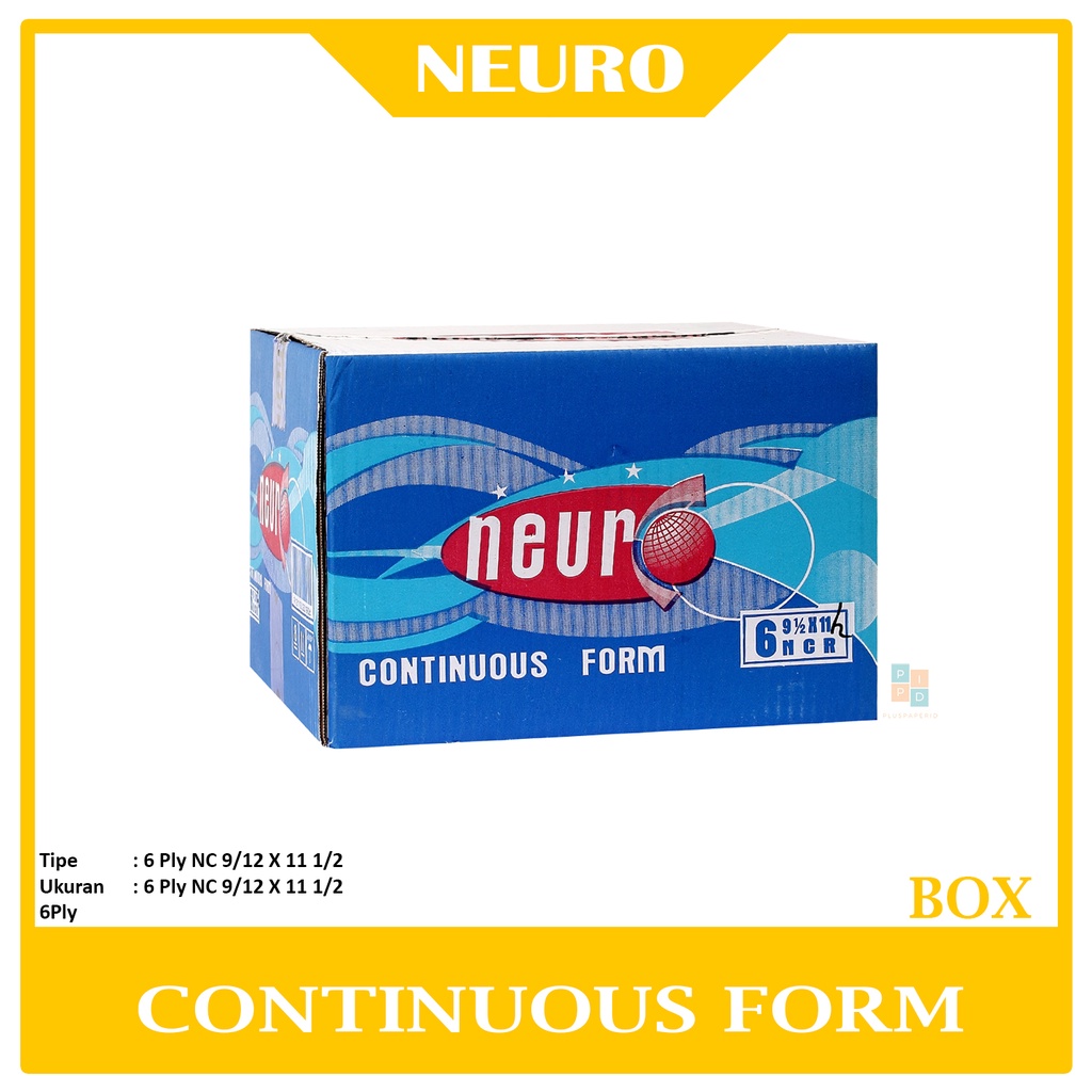 

NEURO - Continous Form 6 Ply 9 1/2 x 11/2 ( K6/2 ) Ncr - Box