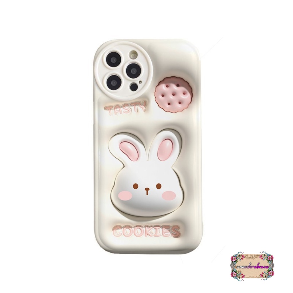 SS149 SOFTCASE MOTIF AKSEN 3D COOKIES RABBIT FOR OPPO A1K A3S A5S A7 A12 A11K A15 A15S A16 A16S A16K A16E A17 A17K A8 A31 A9 A5 2020 A37 NEO 9 A52 A92 2020 A53 A54 A55 A57 2022 A77S A57 A39 SB4933