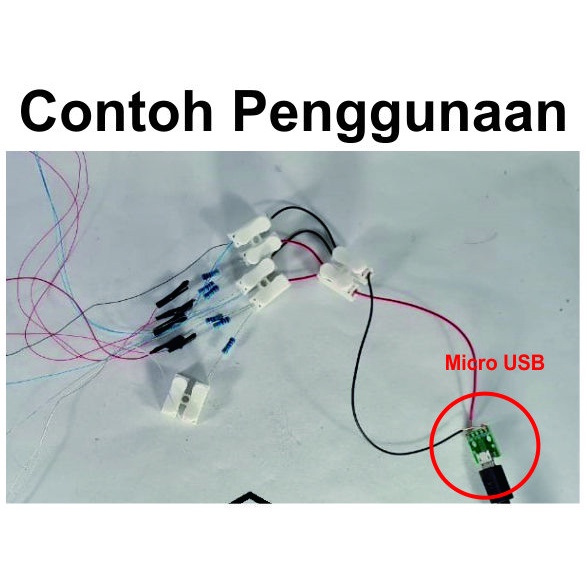 [HAEBOT] PCB Adapter Micro Mikro USB B Port Female DIP Socket Connector Breakout Converter Penghubung Board Papan DIP 2.54 mm Konektor