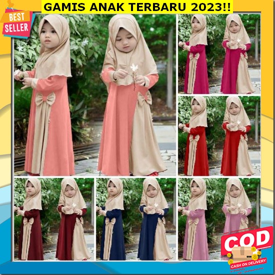 Trxnn4N8 Gamis Anak Bayi Balita Usia 0 1 2 3 4 5 6 7 8 9 10 11 12 Bulan 1 2 Tahun Hijab Busana Musli