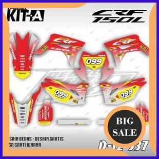 Decal CRF 150 L WARNA MERAH KUNING ABU D-I2-537 1M4R23 parts